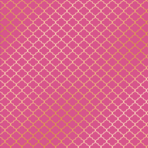 113 Mosaicos - Cartulina Fucsia - Dorado