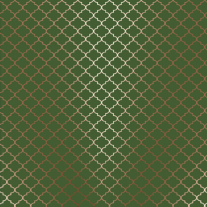 122 Mosaicos - Cartulina Verde - Oro Rosa