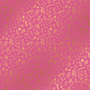 140 Ramitas - Cartulina Fucsia - Dorado