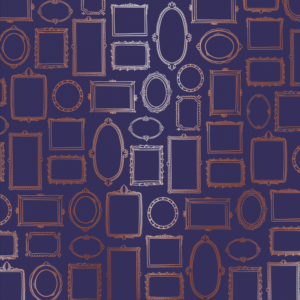 174 Marcos - Cartulina Azul - Oro Rosa