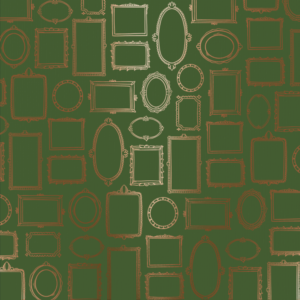 176 Marcos - Cartulina Verde - Oro Rosa