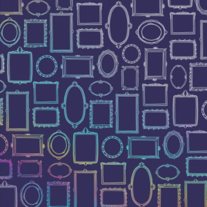 180 Marcos - Cartulina Azul - Holográfico