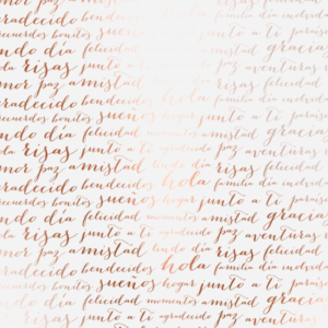 034 Letras - Vellum - Oro Rosa