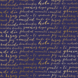 041 Letras - Cartulina Azul - Dorado