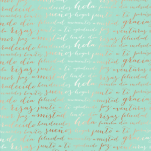 045 Letras - Cartulina Menta - Oro Rosa