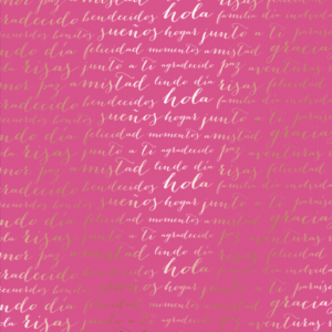 046 Letras - Cartulina Fucsia - Oro Rosa