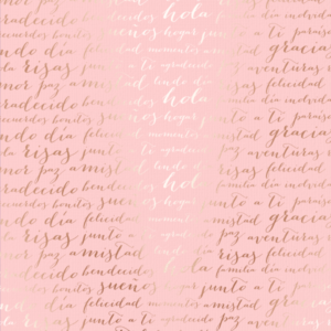 048 Letras - Cartulina Rosa - Oro Rosa