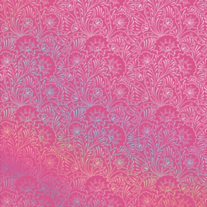 073 Floral - Cartulina Fucsia - Holográfico