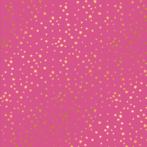 086 Estrellitas - Cartulina Fucsia - Dorado
