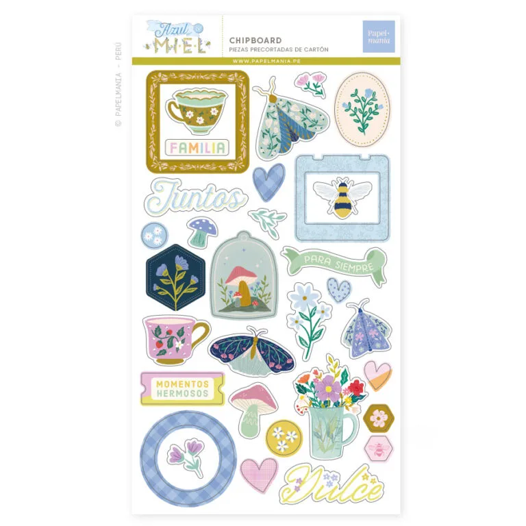 Azul y Miel - Chipboard