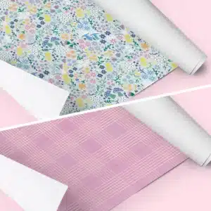 Papel Cover - Azul y Miel - 2 Rollos