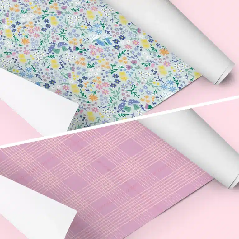Papel Cover - Azul y Miel - 2 Rollos