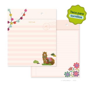 Taco Cuadro Llamita - p/ Tornillos