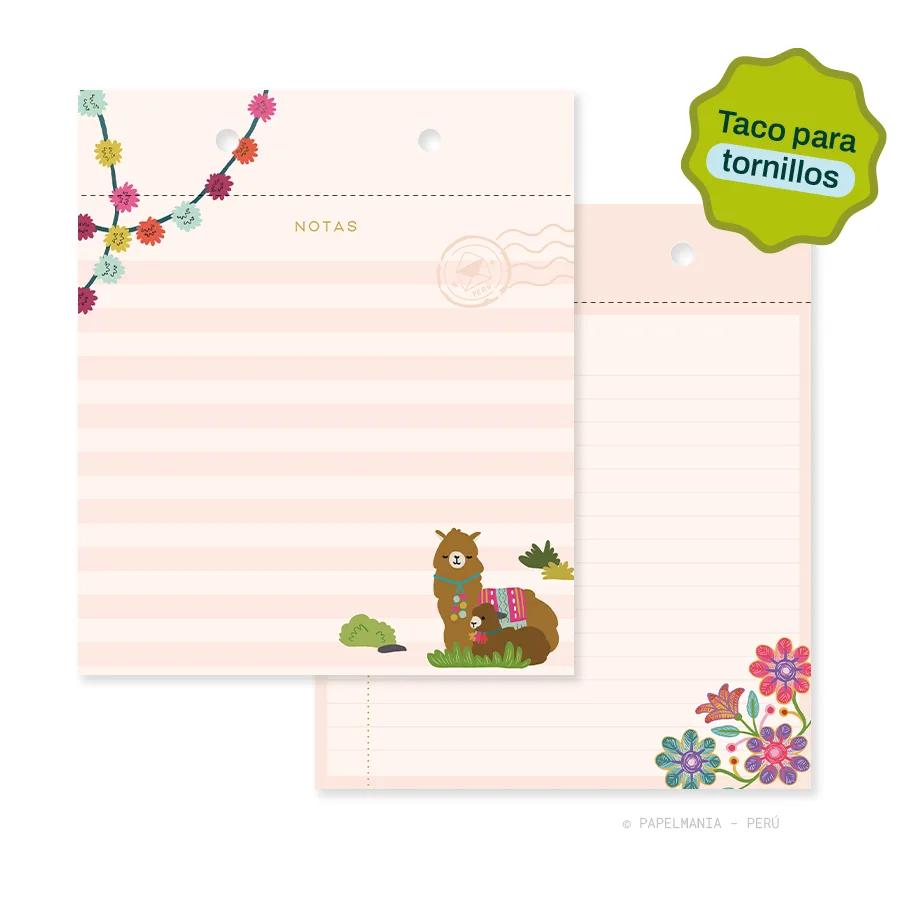 Taco Cuadro Llamita - p/ Tornillos
