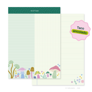 Taco A5 Encolado - Honguitos