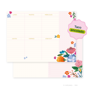 Taco A5 Encolado - Flórica Semanal