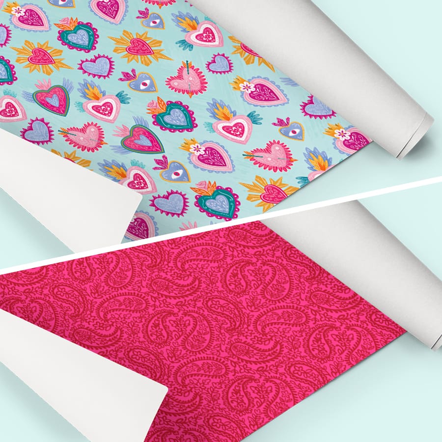 Papel Cover - Corazones Flórica